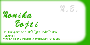 monika bojti business card